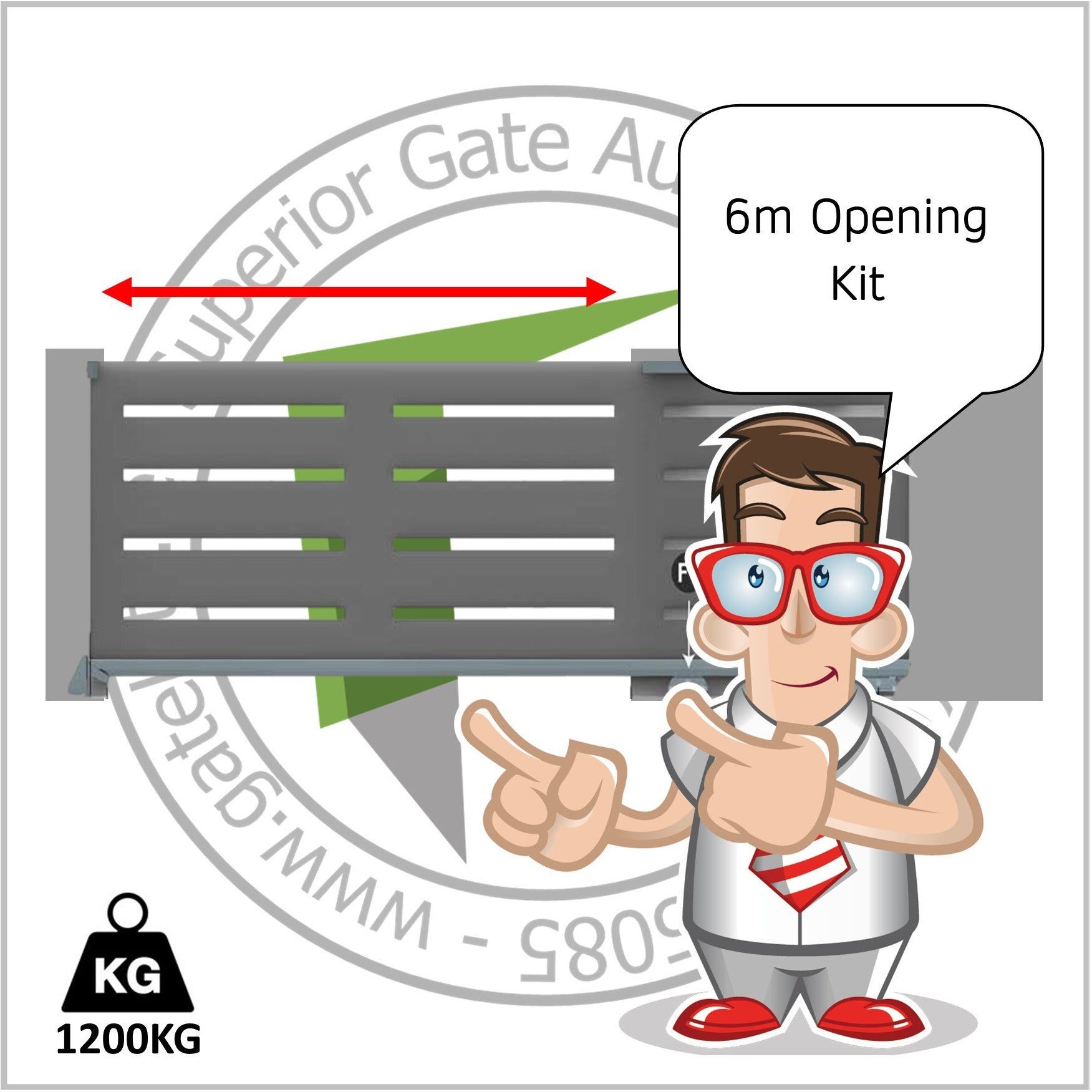 Cantilever kit 1200 kg MAX 14 mt opening Cantilever Kit FAC 6m Opening Kit