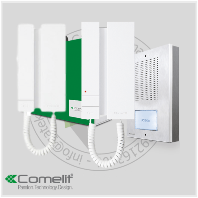 Comelit 5 wire Intercom Kit Intercom Comelit With 2 Handset