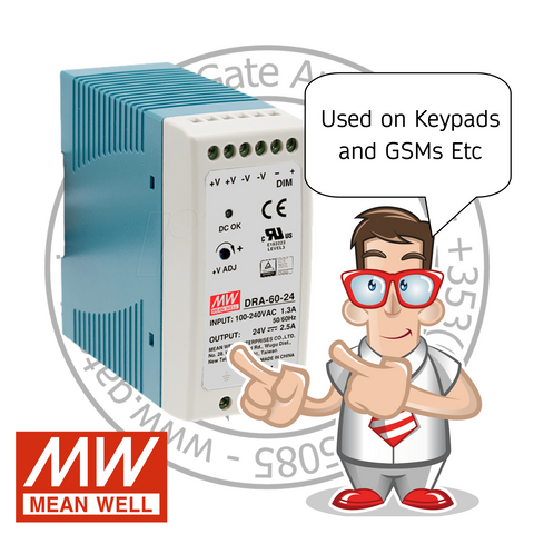 Switching power supply, DIN rail, 40 W, 24 V, 1.7 A