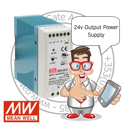 Switching power supply, DIN rail, 40 W, 24 V, 1.7 A