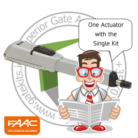 Faac 415LLS Single Leaf Gate Kit 104415 - FOR ENTRANCES UP TO 4M (12FT)