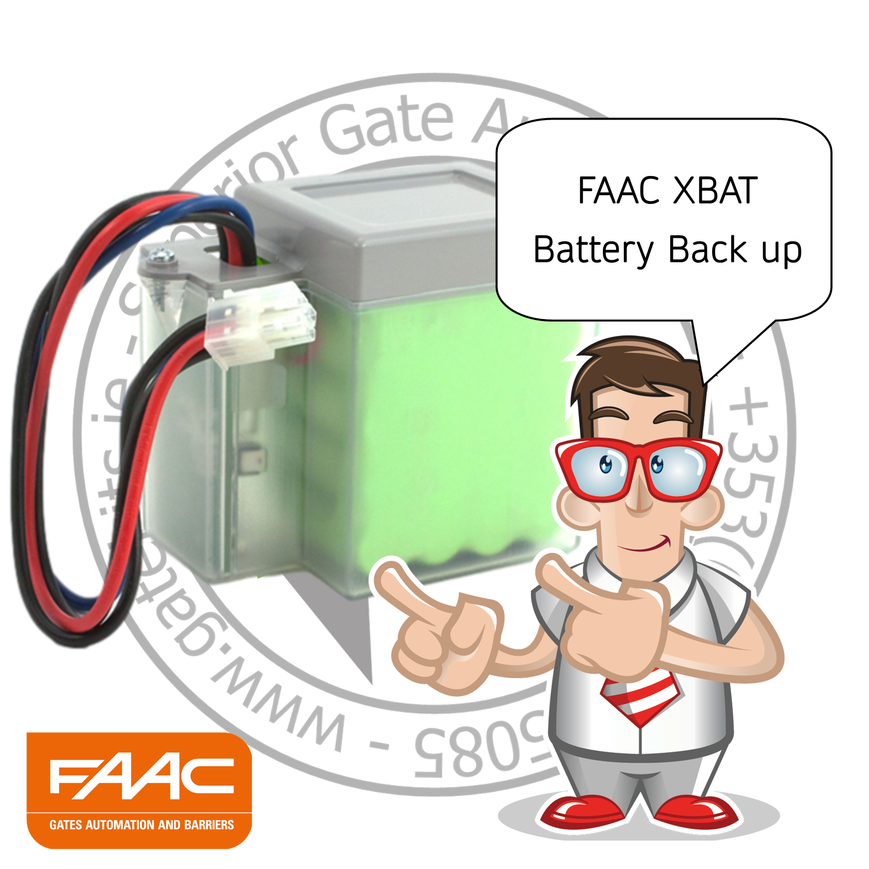 FAAC XBAT 24V EMERGENCY BATTERY KIT 390923 – gatekits.ie