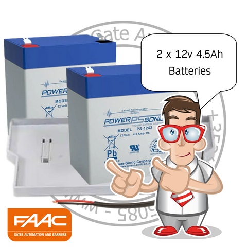 FAAC 24V E124 EMERGENCY BATTERY KIT 390926
