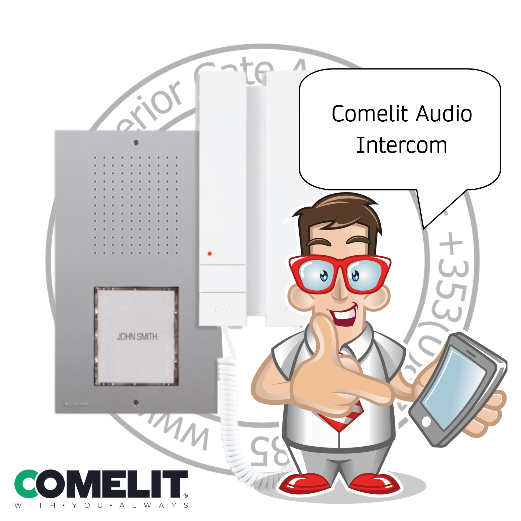 Comelit KCA2071A Enkelvoudige CIAO kit met MINI Handsfree audio toestel SBC