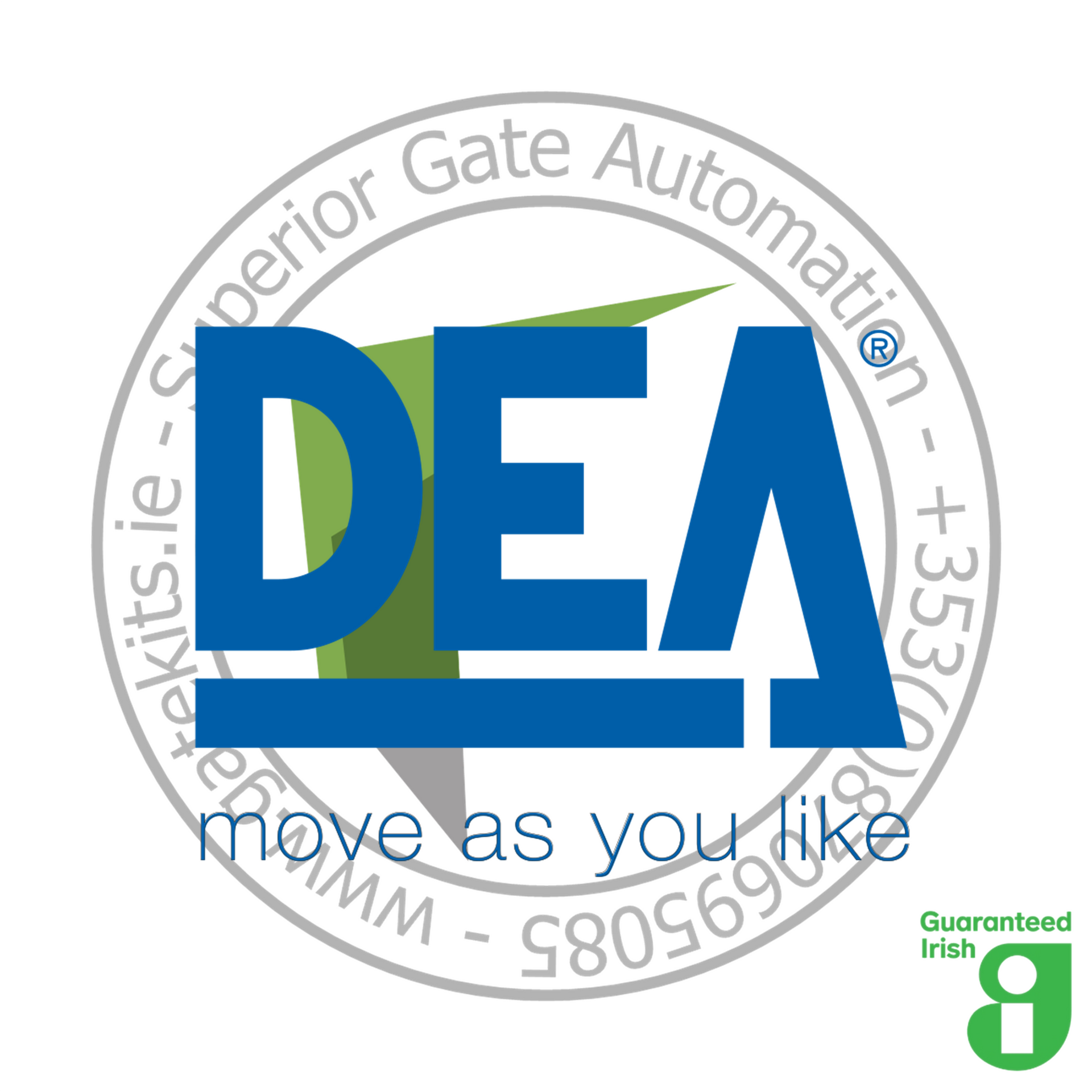 DEA logo with tagline 'move as you like' on a white background