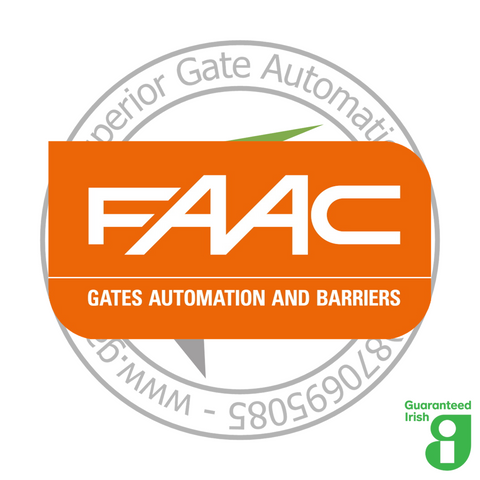 Gatekits.ie FAAC logo for gates automation and barriers on a white background