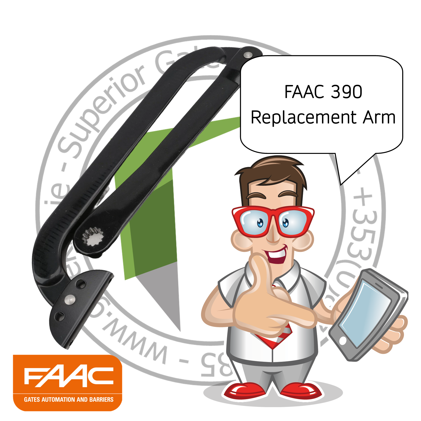 FAAC 390 ARTICULATED ARM 738705 – gatekits.ie