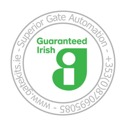 Gatekits logo with 'Guaranteed Irish' text and a green 'g' symbol on a white background