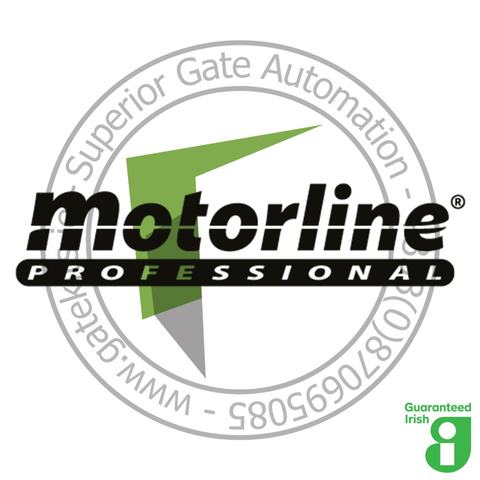 Motorline Professional logo with a green arrow on a white background