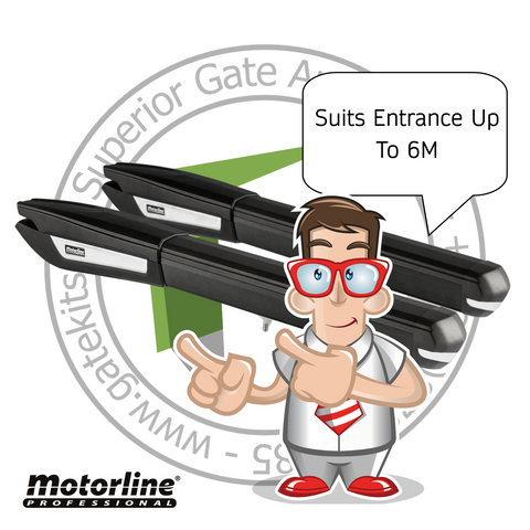 Motorline PERSA Swing Gate Kit - For Entrances up to 6m (18ft)