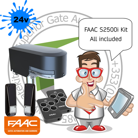 Faac S2500i Single Leaf Kit Entrances up to 2.5m (7.5FT)