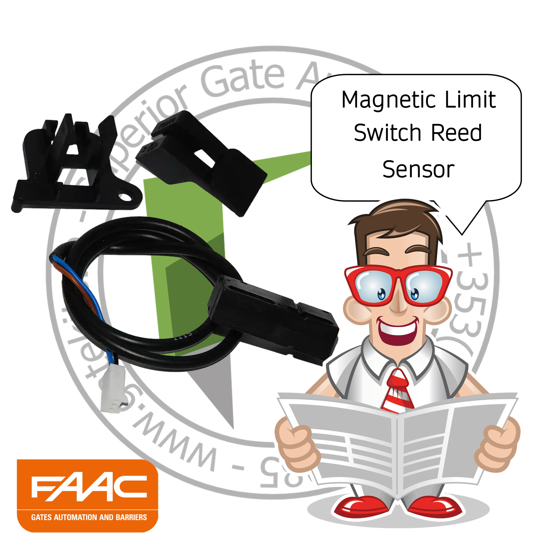 FAAC MAGNETIC LIMIT SWITCH REED SENSOR 63001025 – gatekits.ie