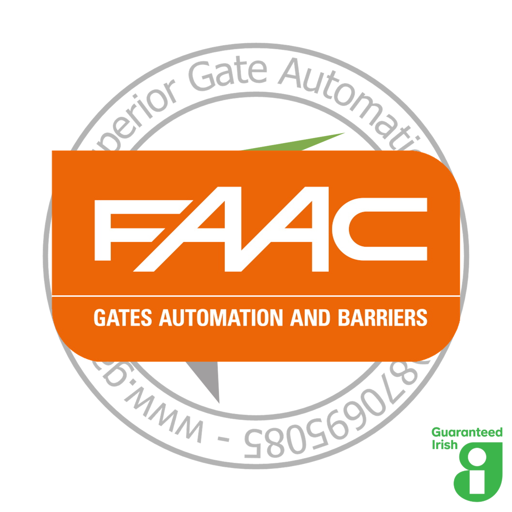 FAAC logo for gates automation and barriers on a white background