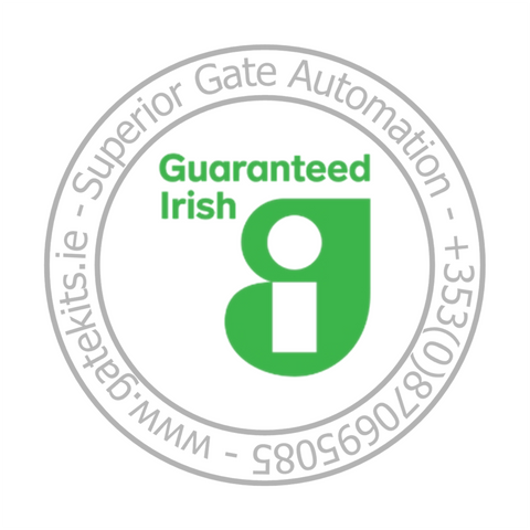 Gatekits.ie  logo with 'Guaranteed Irish' text and green 'g' on a white background