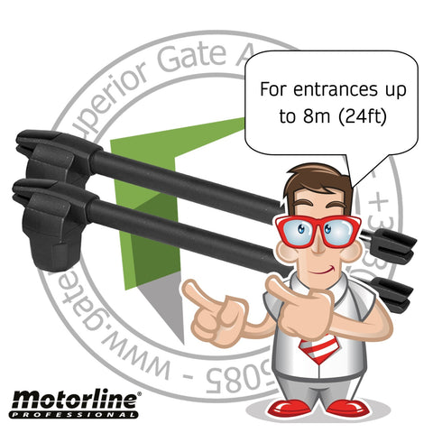 Motorline LINCE Double Leaf Gate Kit - For Entrances up to 8m (24ft)